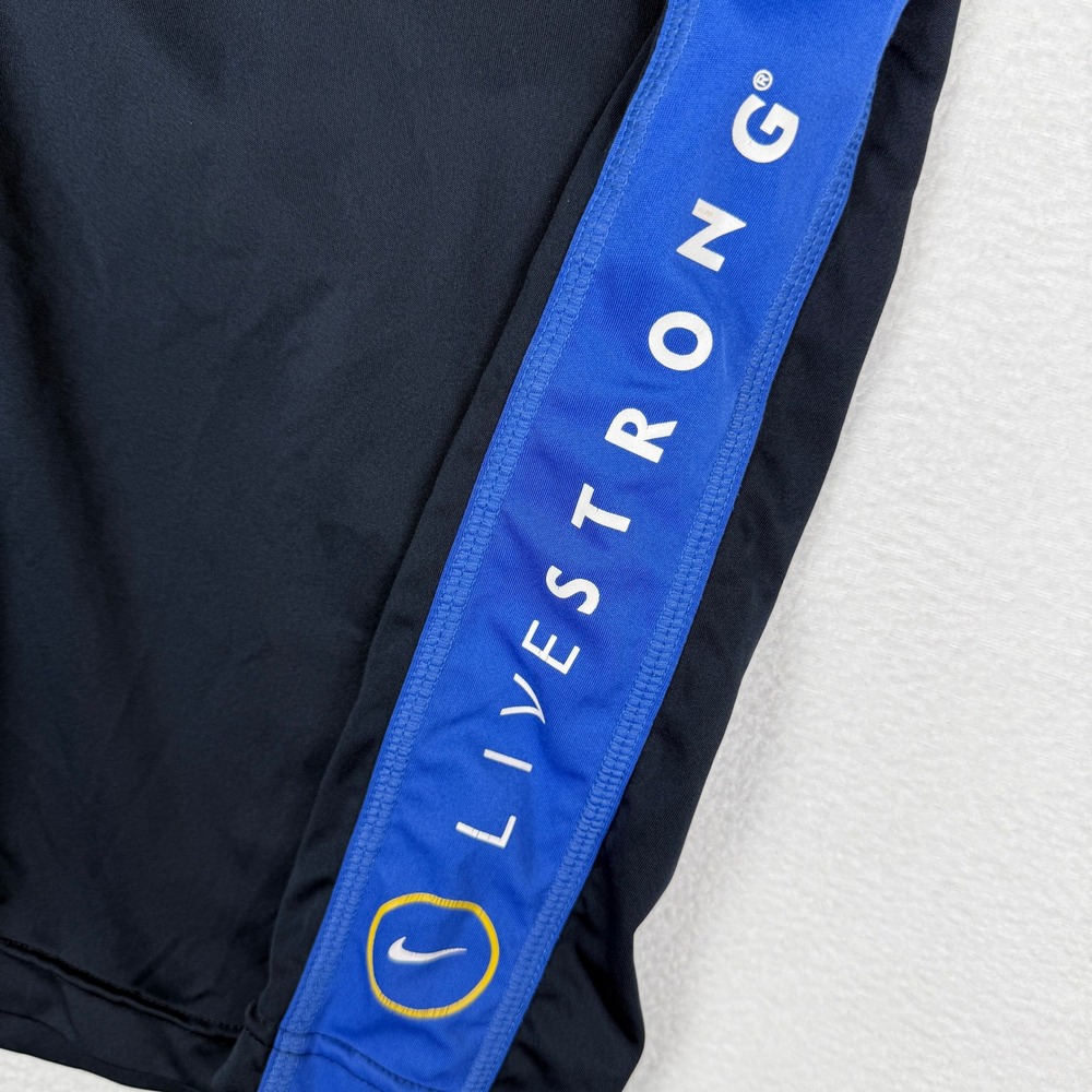Livestrong Nike Shorts Mens Large Blue Dri-Fit Drawstring Lance Armstrong - Picture 6 of 12